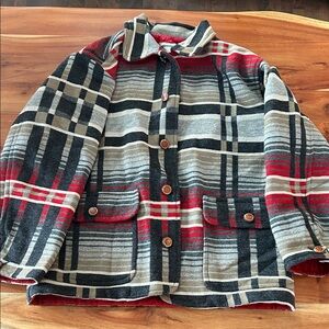 United Colors of Benetton Wool & Cordoroy Patterned Jacket Italian Men Eu 44/sm